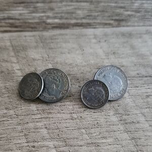 Dutch Wilhelmina Coin Cuff Links
